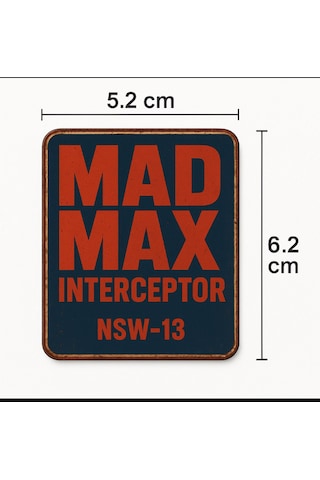 Zt3 Pro Uyumlu Mad Max Interceptor Nsw- 13 Figürlü Elektrikli Scooter Aksesuar Dekor Plaka Kırmızı - Siyah