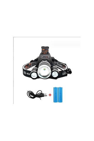 Şarj Edilebilir Led Kafa Lambası, 5000 Lümen Kafa Lambası, Süper Hafif T6 Led Kafa Lambası, 2 Pil İle Su Geçirmez Kafa Lambası. Diğer