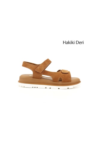 Gönderi(R) Gönderi R Kadın Taba Süet Cırt Bantlı Hakiki Deri Sandalet Dyza55945129