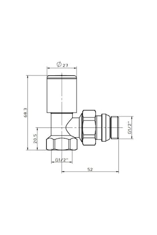 Fause Radyatör Havlupan Vanası Köşe Tip 1/2'' Krom Kvn101