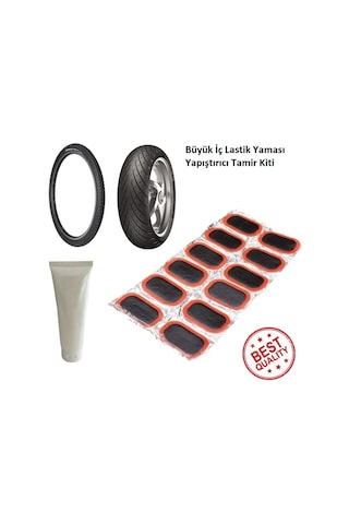Büyük Lastik Yaması - Bisiklet - Motor Lastiği Yaması Açık Gri