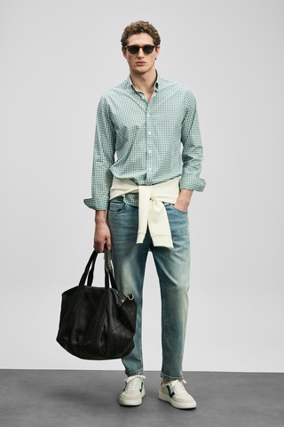Lufian Marco Erkek Basic Gömlek Regular Fit Yeşil Yeşil 111010653100600 Yeşil