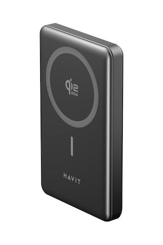 Havit Pb5203 Pro 10.000mah Qi2 Magsafe Powerbank - 25w Hızlı Şarj, Alüminyum Kasa Siyah