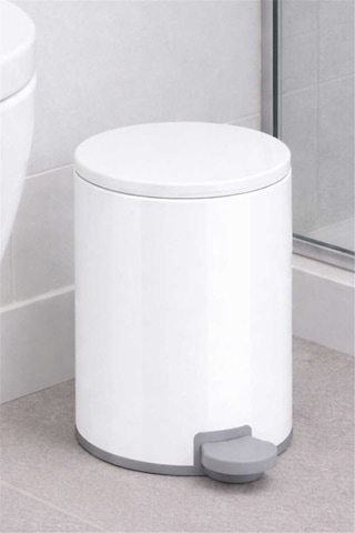 Cigo 3 Lt Banyo Mutfak Ofis Çelik Çöp Kovası - Beyaz-7308
