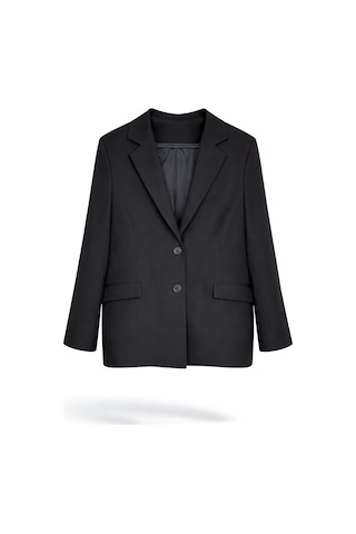 5in1Canpolat Siyah Kapak Cepli Blazer Ceket 5005