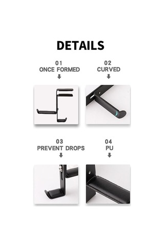 Fosenze Kırmızı Metal Kulaklık Tutucu, Açısı Ayarlanabilir, Kayma Engeli Pu Yastık, Masa Üstü Klipsli Tasarım