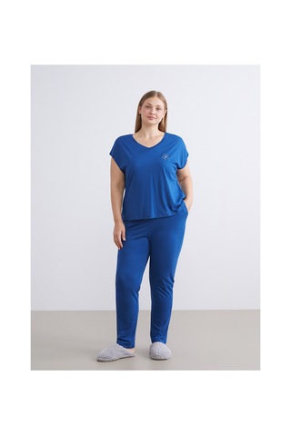 Lcw Dream Mavi V Yaka Modal Karışımlı Kadın Pijama Takımı