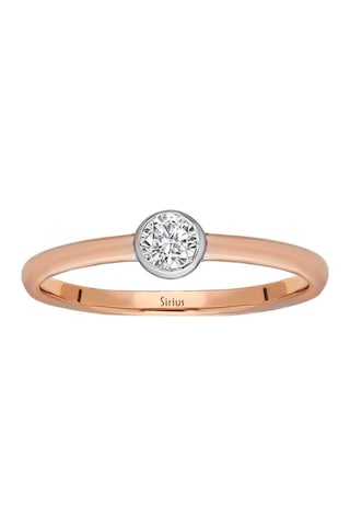 Sirius G Renk 0,16 Karat Pırlanta Gülperi Yüzük 0823R0145