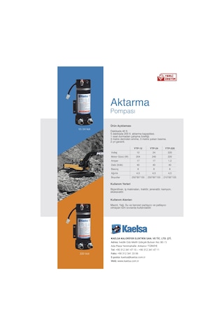 Kaelsa Mazot Aktarma Pompası 24V