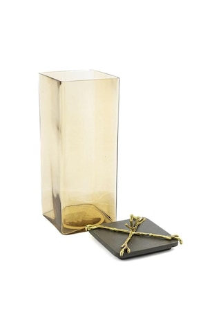 Branch Amber Cam Kavanoz 10x29cm Altın