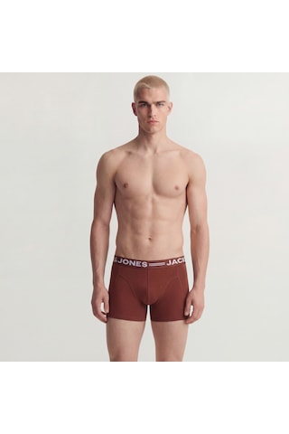 Jack & Jones Erkek Siyah Logolu 3'lü Boxer Paketi - Sense - 12081832 Scarab