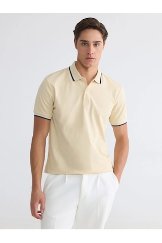 LC Waikiki Lcwaıkıkı Classic Bej Polo Yaka Pike Erkek Tişört Beıge