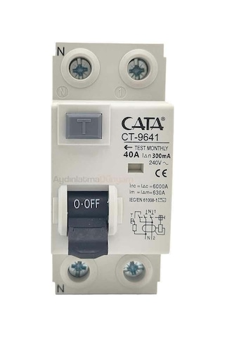 Cata Monofaze Yangin Koruma Rölesi 1x40a 300ma Ct-9641