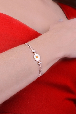 Papatya Silver 925 Ayar Gümüş Toplu Rose Kaplama Papatya Bileklik