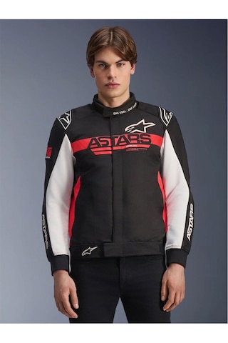 Alpinestars Monza Sport Korumalı Motosiklet Montu Siyah Beyaz Kırmızı