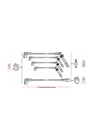 Buji- Kablosu Astra F 1400 8v 1991-93-combo 1991-95 Netex Ntx Sp03 335