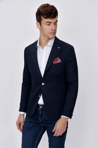 MORVEN Erkek Lacivert Olga Örme Slim Fit Dar Kesim Torba Cep 6 D Lacivert