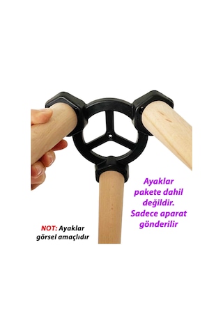 Açılı Üçlü Sehpa Bağlantı Aparatı Zigon Puf Tabure Mobilya Masa Ayağı Ayak Takma Tabanı