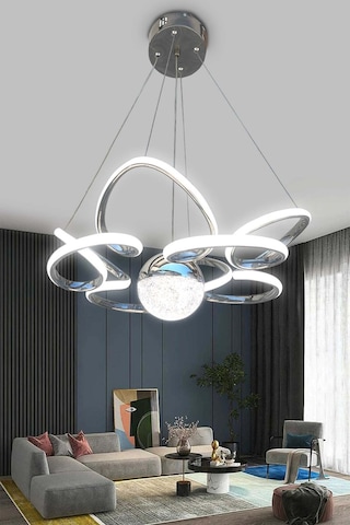 Kral Tacı Modern Sarkıt Led Avize Çok Renkli