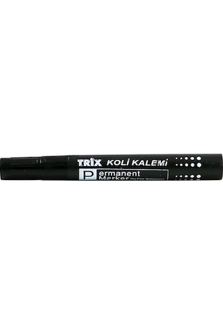 Trix T-766 Siyah Permanent Koli Kalemi Siyah