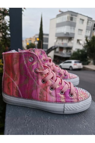 Scarpe Magiche Pink Galaxy Işıltılı Kız Çocuk Sneaker 31-35 Numara Arası Işıksızdır Çok Renkli