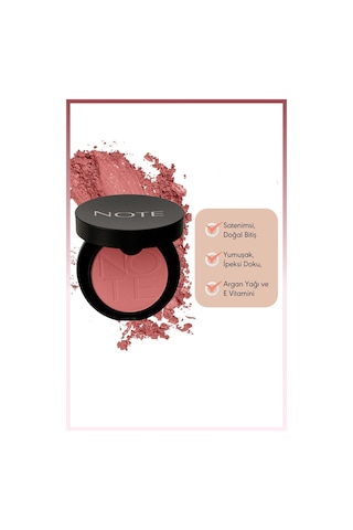 Note Cosmetique Luminous Silk Compact Blusher Toz Allık - 06 Sandy Pink
