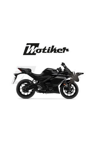 Yamaha Yzf R25 - R3 /2019 - 2025 Model Ön Çamurluk Grenaj Mat Karbon Tasarım Sticker Etiket Modeli