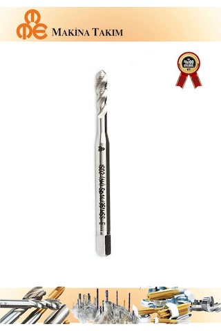 Mte M4x0,7 Normal Vidalı Helis Kanallı Makina Kılavuzu Hss - E Dın 371/c