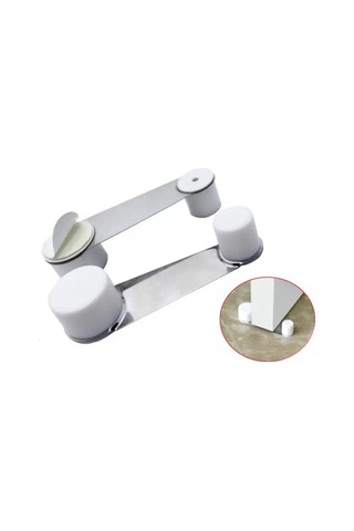 2 Adet Iz Bırakmaz Yapışkanlı Kolay Montaj Paslanmaz Çelik Kapı Tutucu Ve Kapı Stoperi Çok Renkli