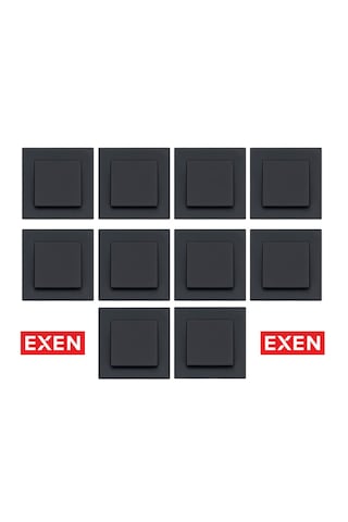Exen Füme Anahtar Mekanizma Çerçeve 10adet ANAHTAR