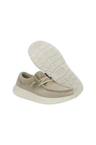 HEY DUDE Wally Comf Süet Erkek Sneaker-11134 Taş