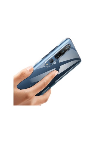 Hepsi Xiaomi Mi 10/10 Pro Kamera Korumalı Silikon Kılıf- 5775 Najmaddin Şeffaf