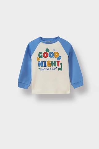 Defacto Erkek Bebek Pijama Takımı Baskılı Uzun Kollu Üst Uzun Alt F3581a525aube194 Mavi