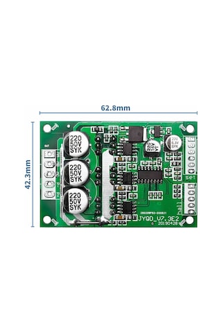 Dc 12v 36v 15a 500w Fırçasız Soğutucusuz Motor Sürücü Pwm Bldc Kontrol Kartı Jyqd-v7.3e2 120 Derece