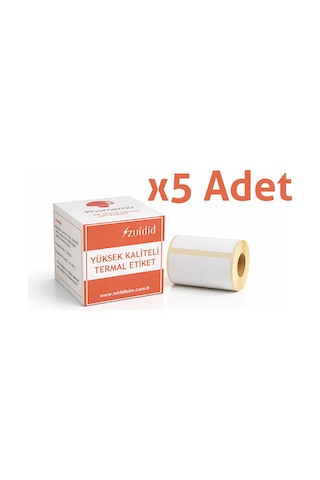5 Adet - 40 X 30 Mm Beyaz Lamine Termal Etiket 230 Adet Beyaz - Phomemo M Serisi Modellere Uyumludur.