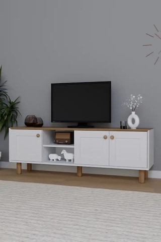 Bohem Serisi Garden Meşe - Beyaz Tv Ünitesi Garden Meşe & Beyaz