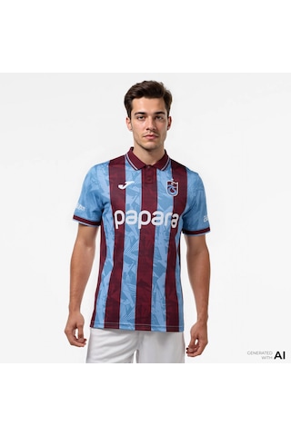 Joma Trabzonspor 25/26 Bordo/mavi Unisex Mavi İç Saha Çubuklu Forma 9212354 Mavi