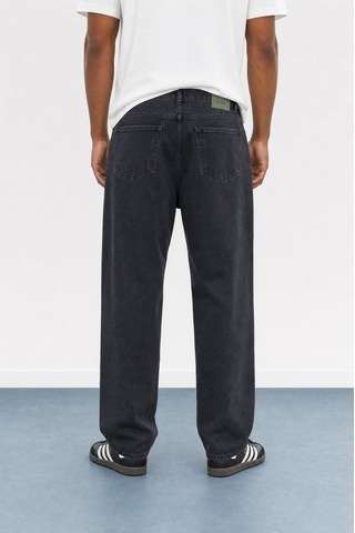 Respire Erkek Washed Baggy Pantolon Siyah