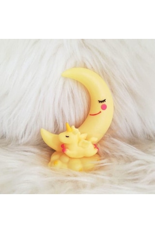 Sarı Unicorn Renk Değiştiren Ay Lamba Çok Renkli Sarı Unicorn Renk Değiştiren Ay Lamba Çok Renkli