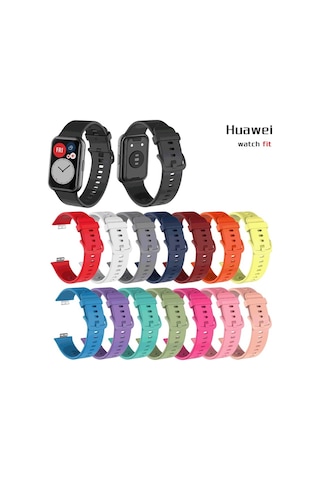 Huawei Watch Fit Kordon Silikon Bileklik Kopçaklı Kordon 43
