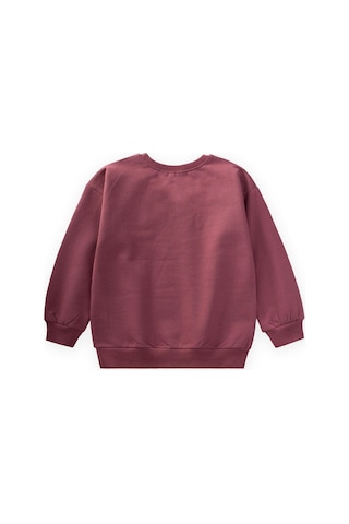 Cigit Çiçek Nakışlı Sweatshirt 2-7 Yaş Mürdüm Mürdüm