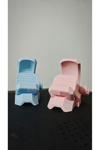 Morfem3d Mavi -pembe Ayarlanabilir Cep Telefonu Standı Masaüstü Telefon Tutucu Mavi - Pembe