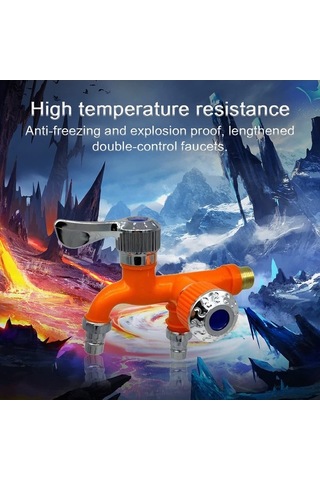 Maoyaya Çift Kontrol Muslukları - Çift Çıkışlı Su Musluğu Evrensel Arayüz A A