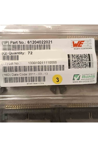 61204022021 40 Pın Kılıtlı Erkek 2.54mm Konnektör 19 Adet