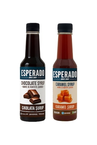 Şekersiz Sugar Free Çikolata Karamel Aromalı Kahve Şurubu 250 Ml X 2 Adet Diğer
