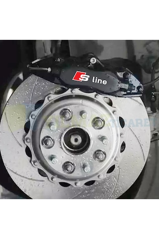 Audi S Line Logo Jant Kaliper Oto Sticker Yapıştırma Etiket 4 Ad