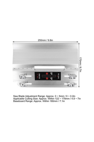 Fortunelane Alüminyum Seramik Taş Kesim Aleti, 45 Derece Köşe Oluşturucu, Dayanıklı Tasarım