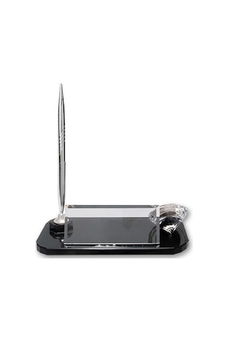 Sentez Lüks Ofis Masa İsimliği Saatli Tükenmez Kalemli