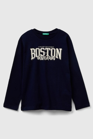 United Colors Of Benetton Erkek Çocuk 3jerc10qo-25k Uzun Kol Tshirt Lacivert-2145 Lacivert
