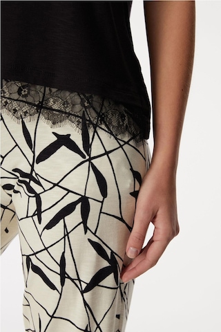 Anıl Kadın Kısa Kollu Dantel Detaylı Pijama Takım Siyah